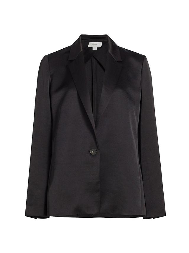 Womens Fluid Satin Blazer Product Image