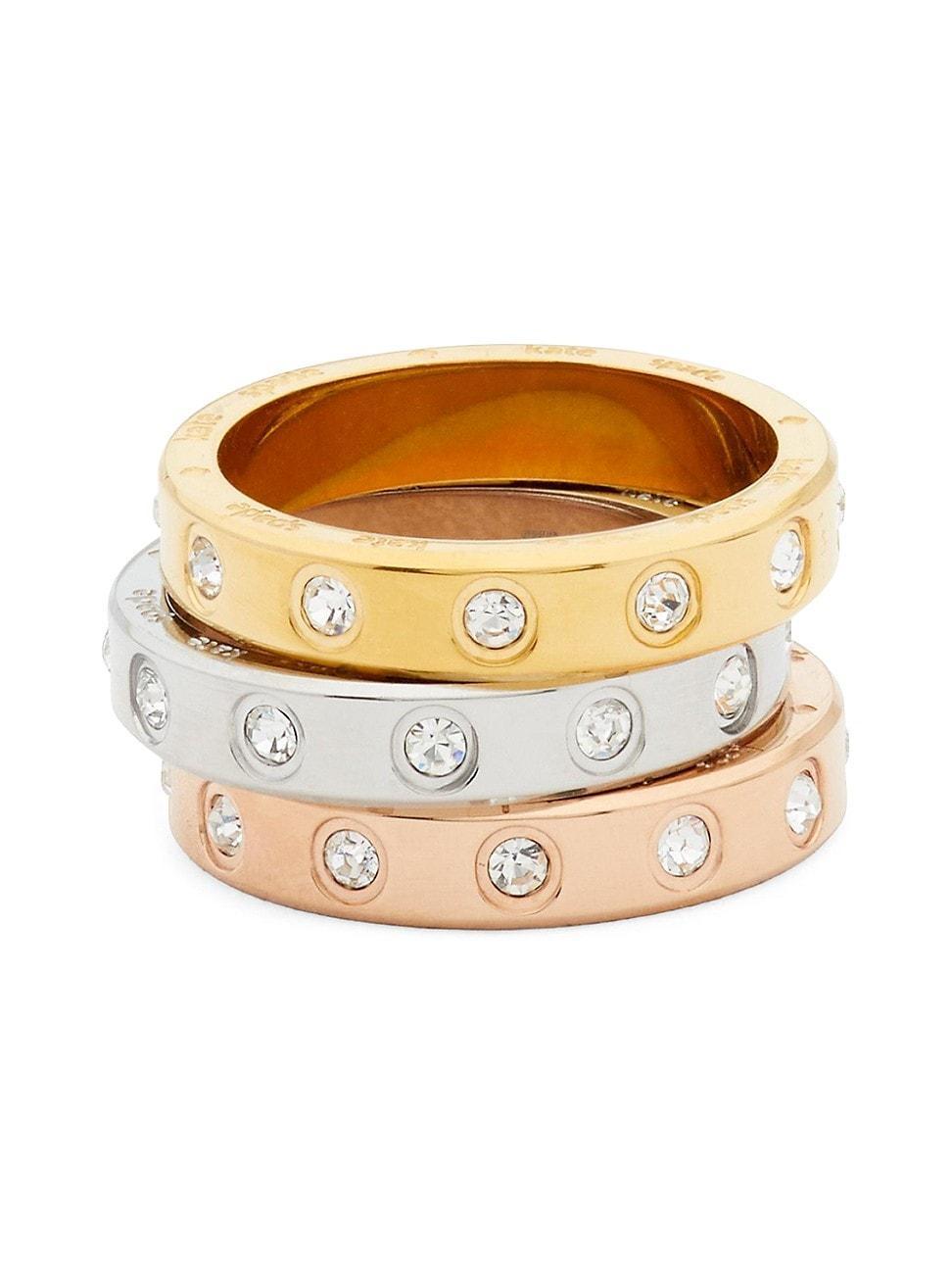 Kate Spade New York assorted set of 3 cubic zirconia band rings Product Image