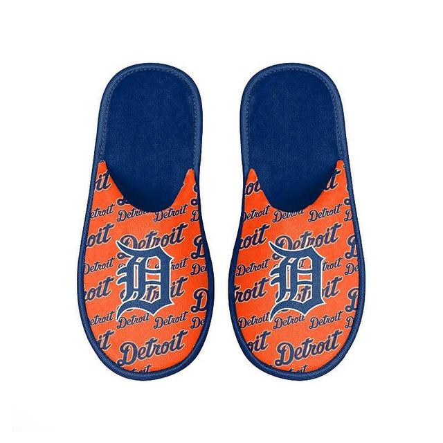 Mens FOCO Detroit Tigers Scuff Logo Slide Slippers Blue Product Image