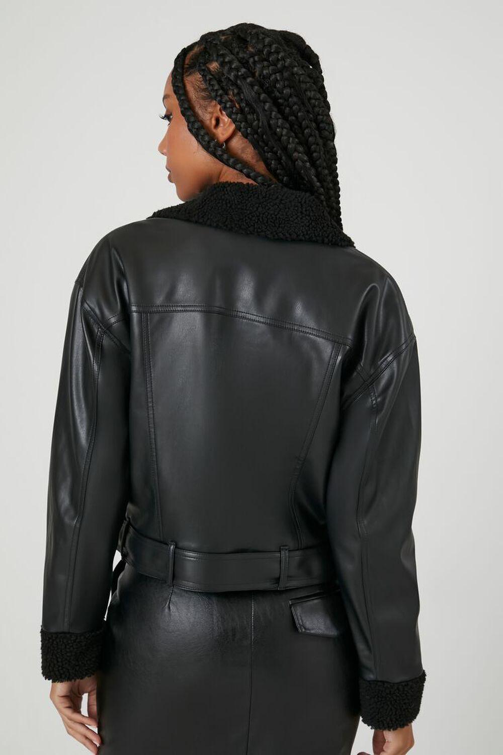 Faux Leather Belted Moto Jacket | Forever 21 Product Image