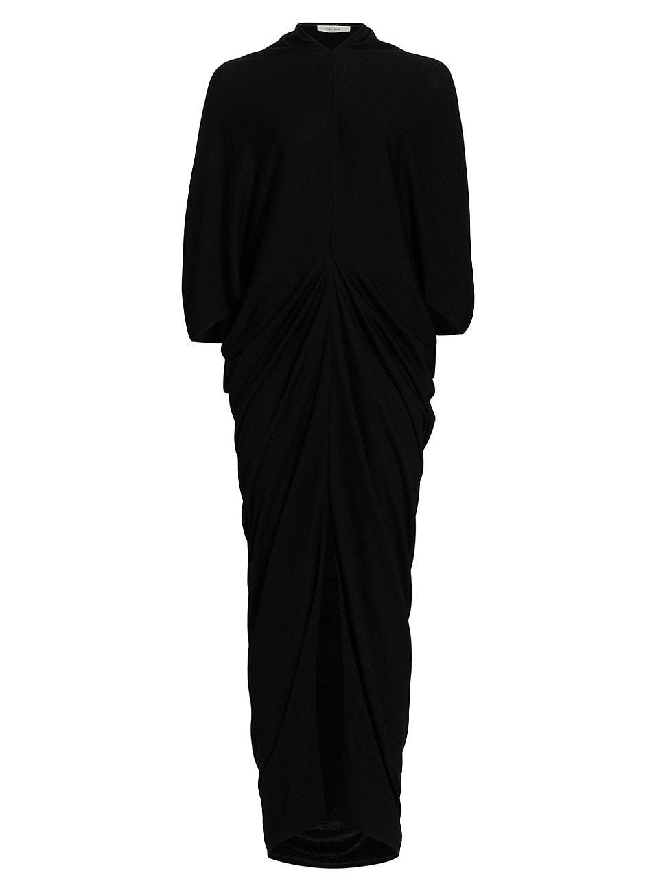 The Row Rodin Ruched Virgin Wool Maxi Dress Product Image