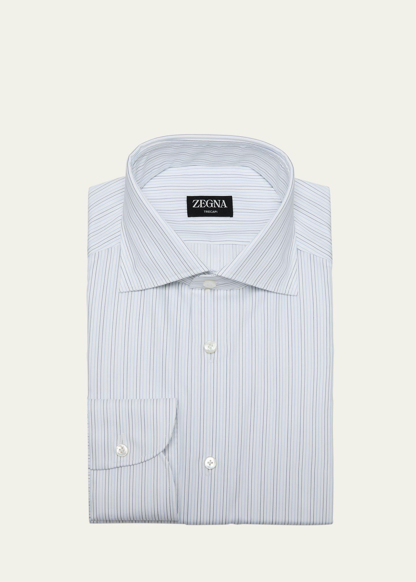 Mens Trecapi Cotton Micro-Stripe Dress Shirt Product Image