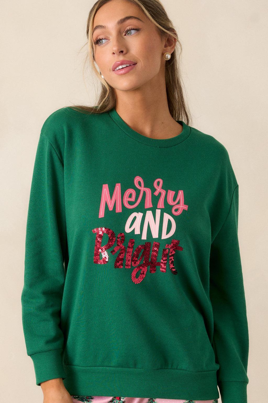 Merry Moments Green Sweatshirt Product Image