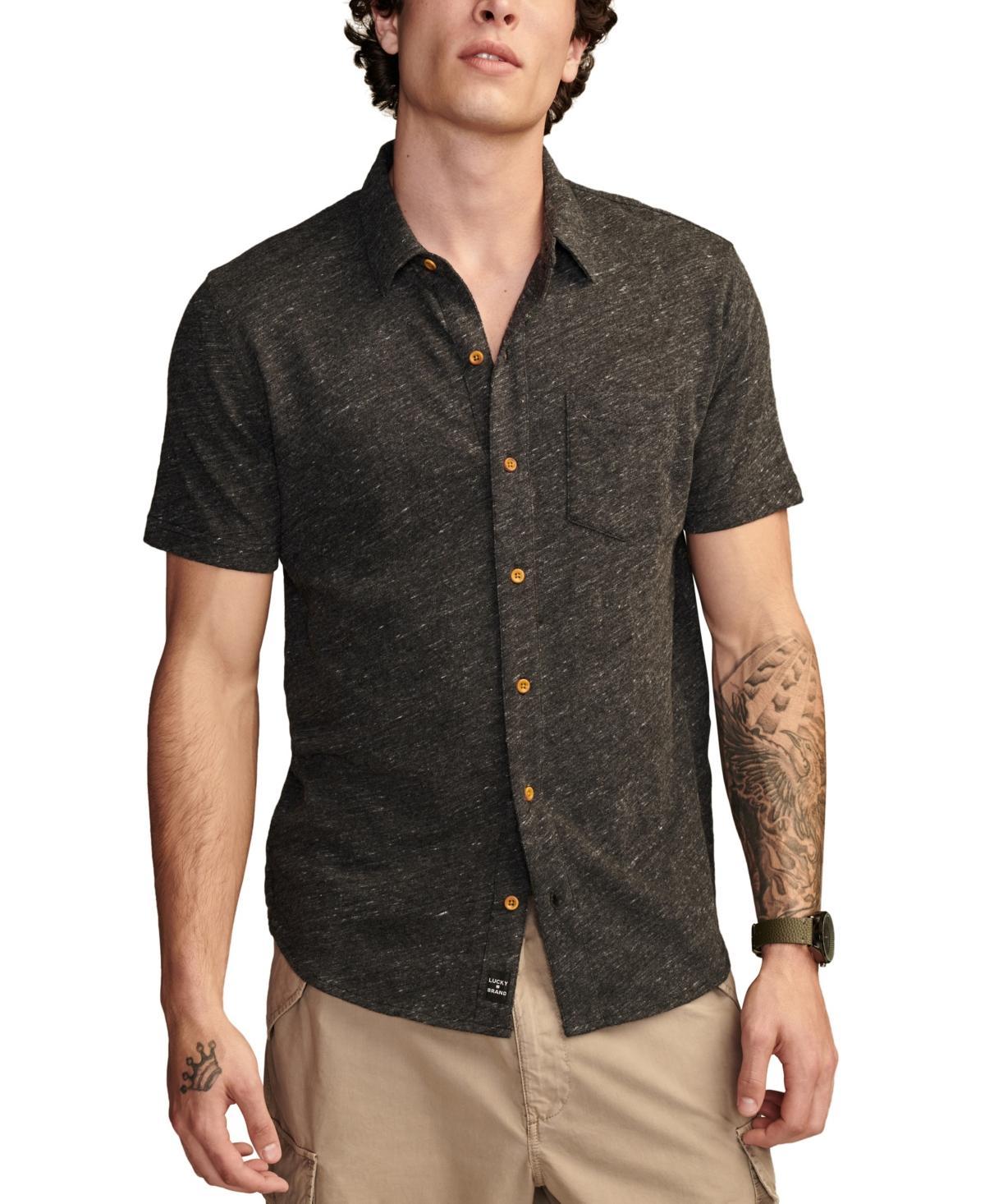 Lucky Brand Mens Linen Short Sleeve Button-Up Shirt Product Image