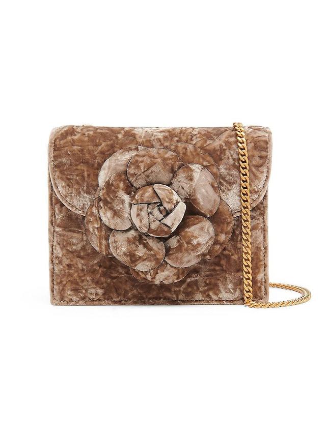 Womens Mini Tro Crushed Velvet Shoulder Bag Product Image