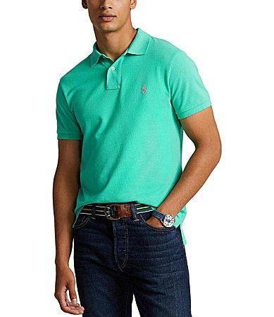 Mens Mesh Classic-Fit Polo Shirt Product Image