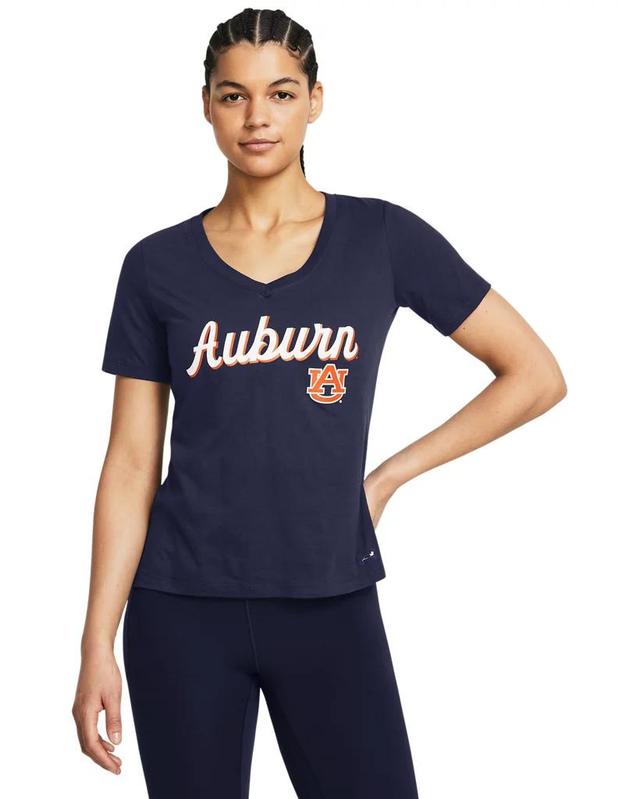 Women's UA Performance Cotton Collegiate V-Neck Short Sleeve Product Image