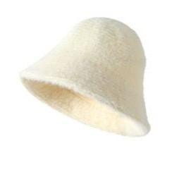 Plain Faux Fluffy Bucket Hat Product Image