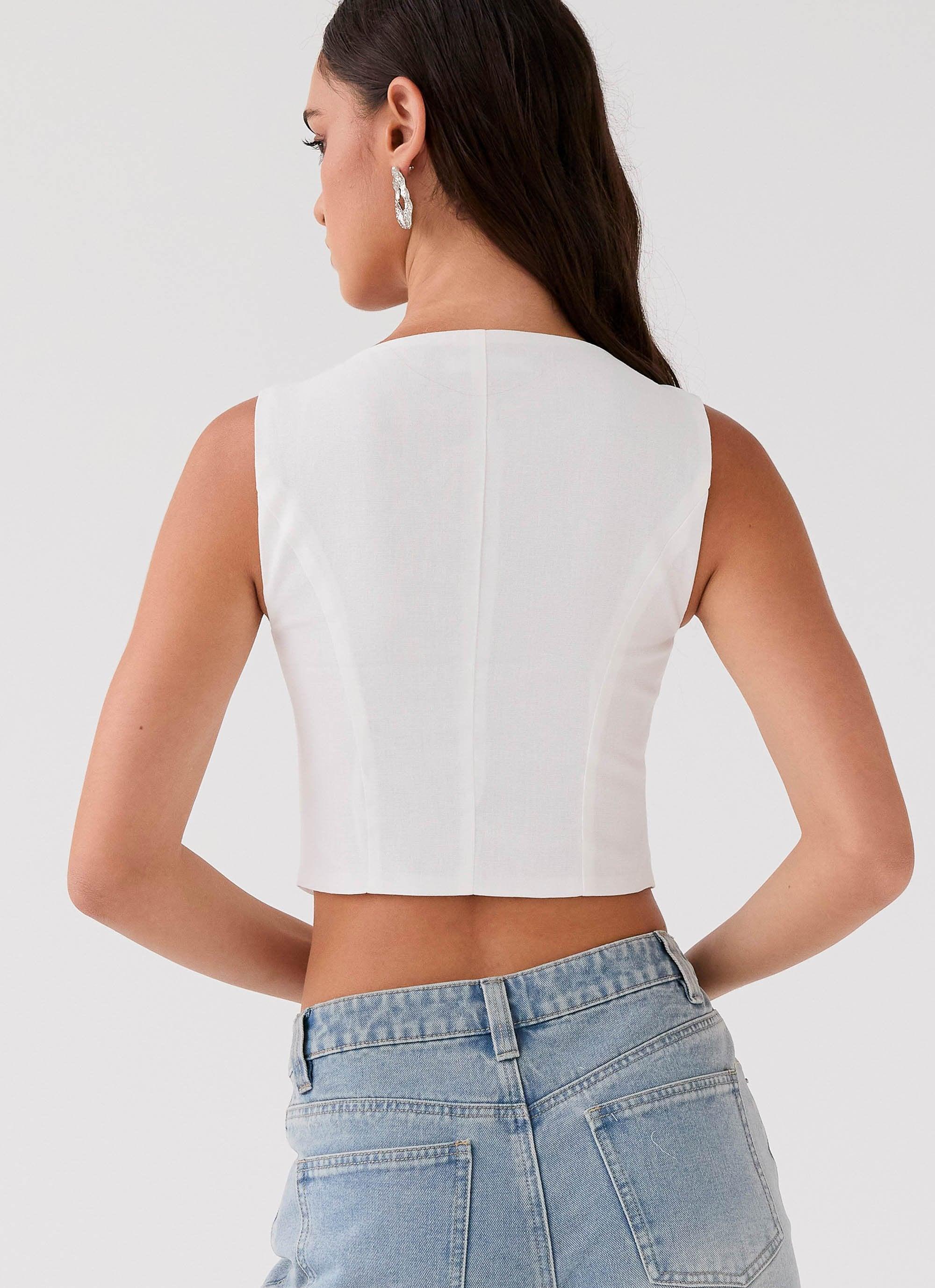 Take Me Away Corset Top - Ivory Product Image