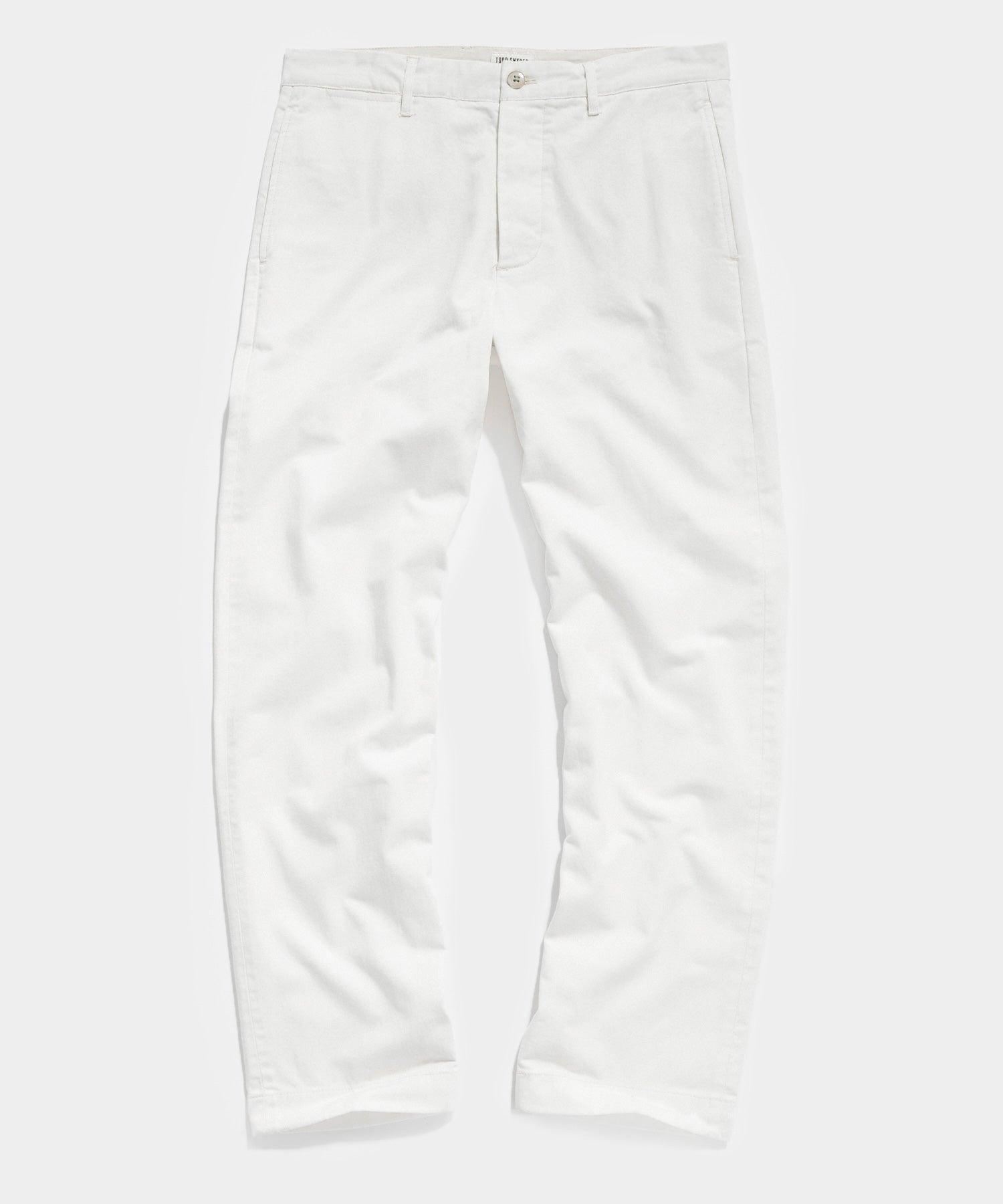 Japanese Relaxed Fit Selvedge Chino in White Product Image