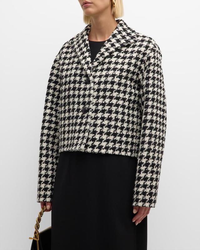 Houndstooth Cropped Jacket Product Image