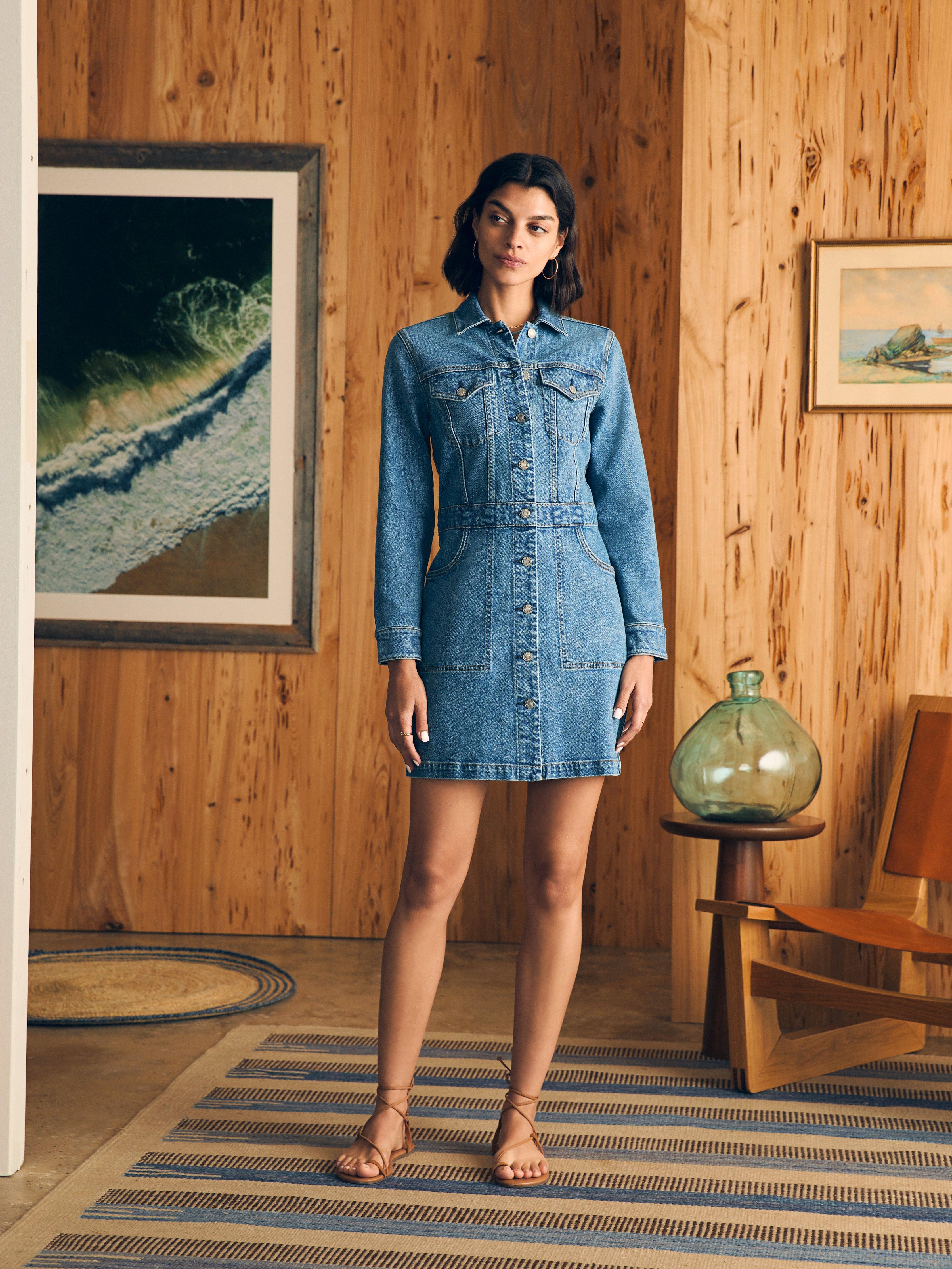 Michelle Denim Dress - Sea Bright Wash Female Product Image