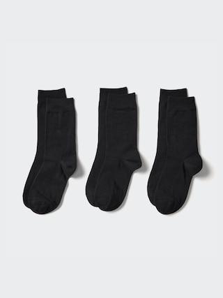 Womens Socks 3 Pairs Black US W 7.5-10 UNIQLO US Product Image