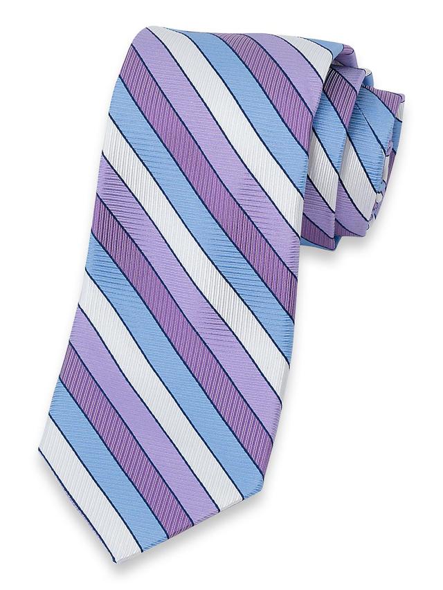 Stripe Woven Silk Tie - Purple Multi Product Image