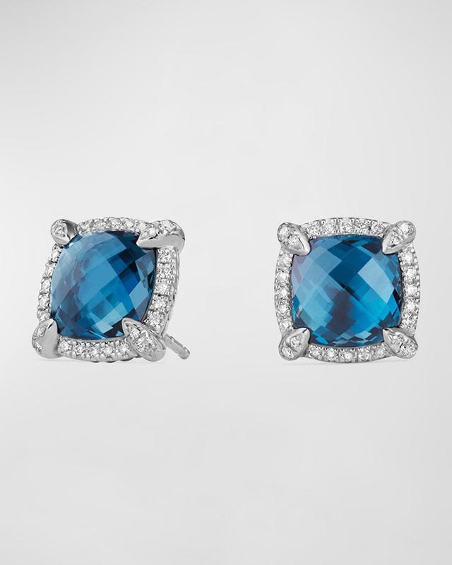 Womens Chatelaine Pav Bezel Stud Earrings with Diamonds Product Image