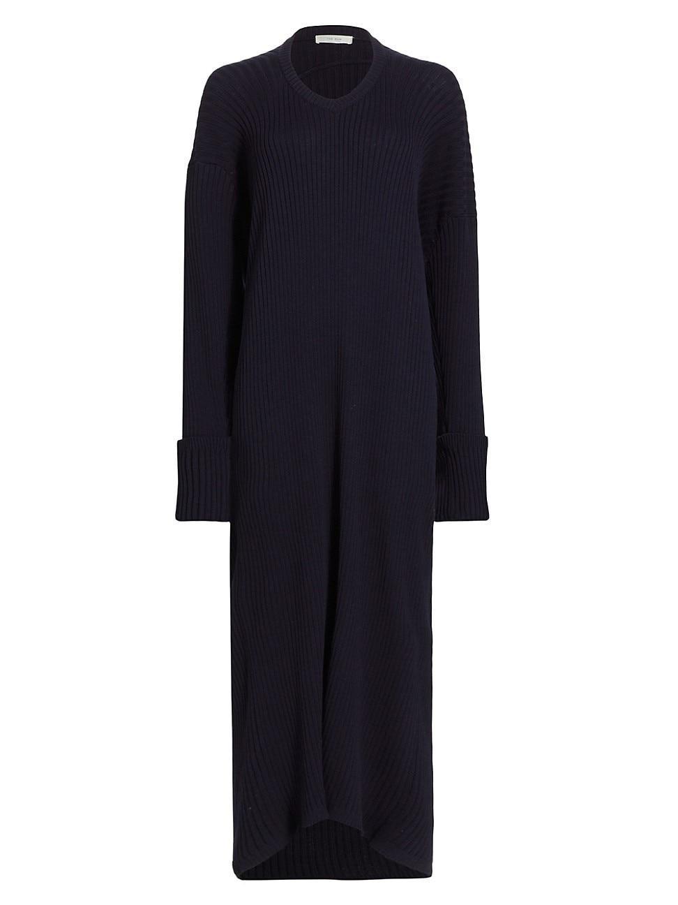 Womens Elodie Rib-Knit Cotton Maxi Sweaterdress Product Image