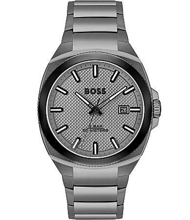 Men's Walker Quartz Basic Calendar Ionic Plated Gray Steel Watch 41mm Product Image