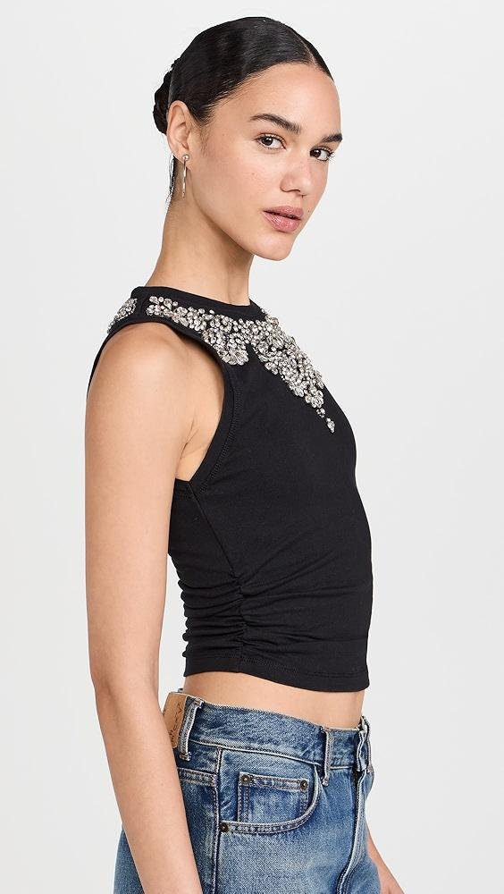 alice + olivia Kappa Embellished Cropped Tank | Shopbop Product Image