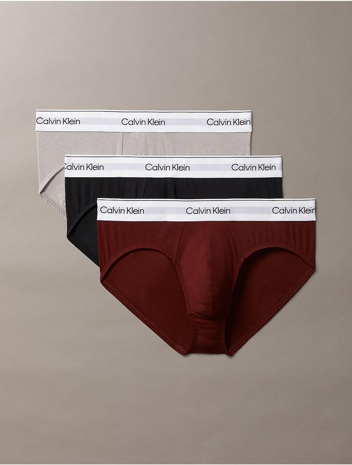 Calvin Klein Mens Modern Cotton Stretch 3-Pack Hip Brief - Multi - S Product Image