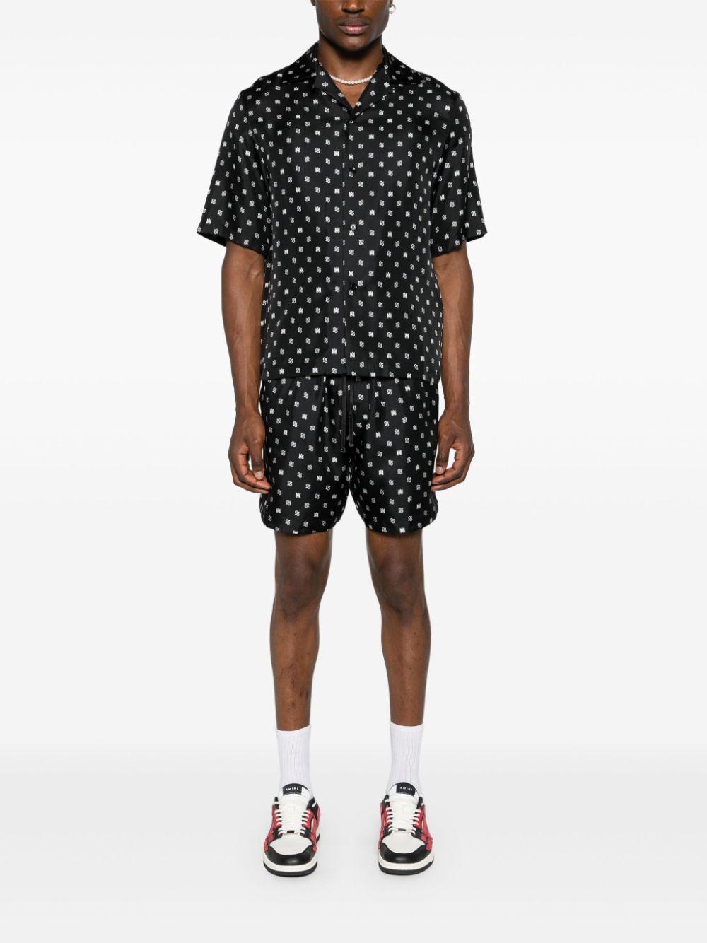 AMIRI Mix And Match M. A. Silk Bowling Shirt In Black Product Image