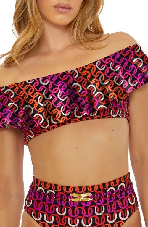 Womens Echo Ruffle Bandeau Bikini Top Product Image