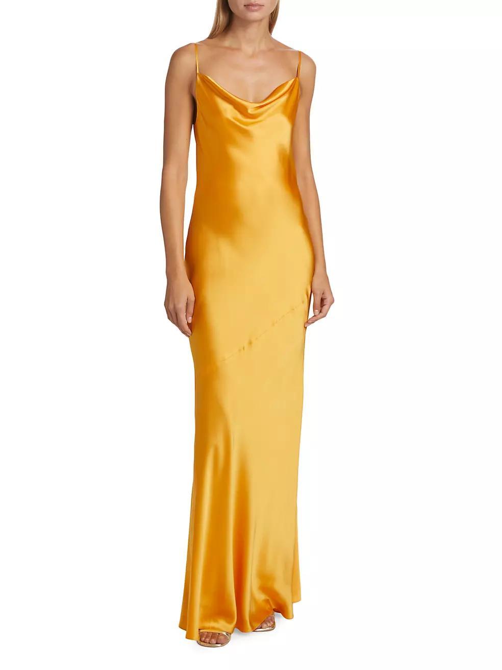 Arianne Silk Satin Maxi Dress Product Image