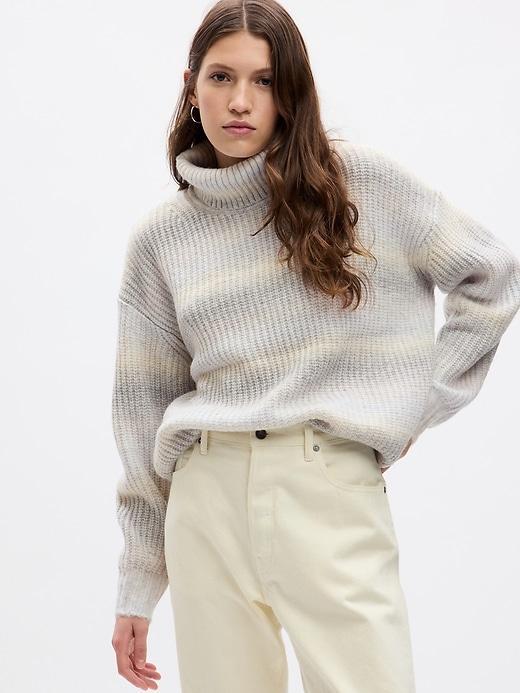 Shaker-Stitch Turtleneck Sweater Product Image