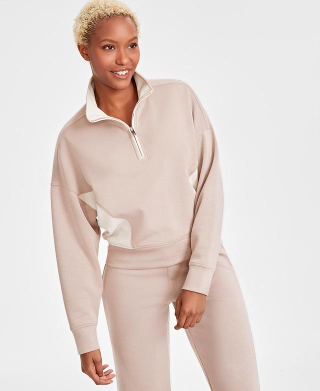 And Now This Womens Quarter-Zip Scuba Sweatshirt, Created for Macys Product Image