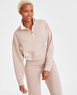 Women's Quarter-Zip Scuba Sweatshirt, Created for Macy's Product Image