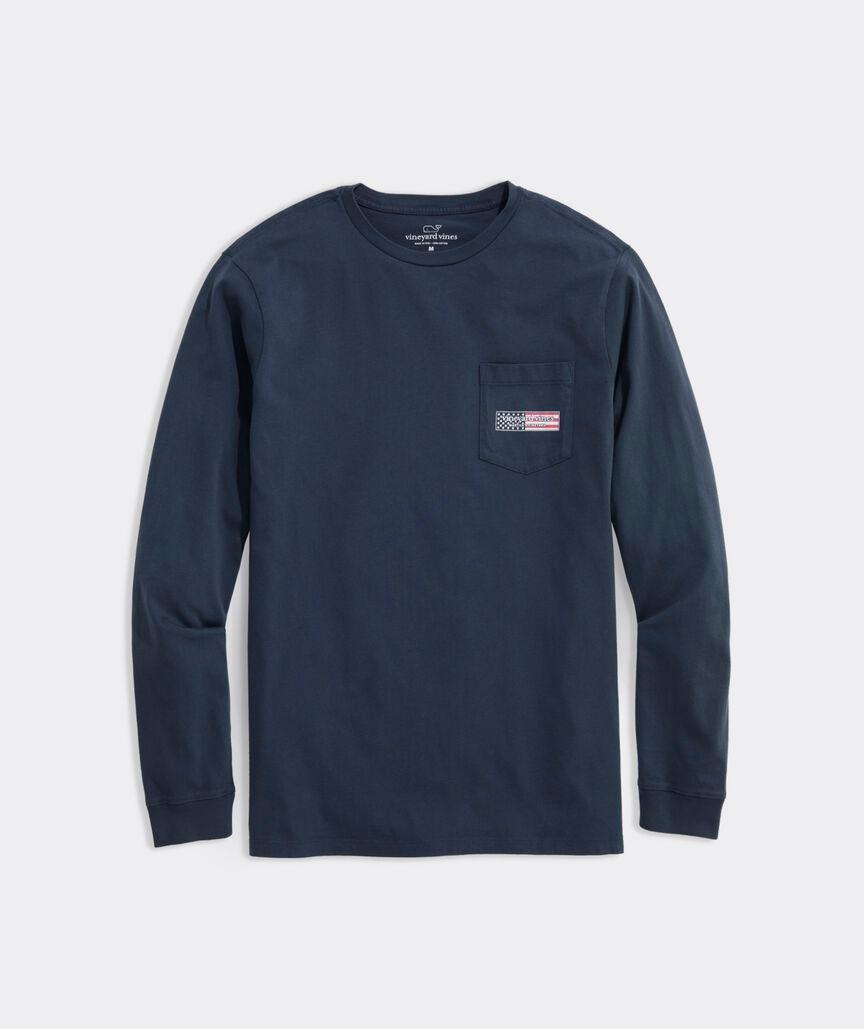 USA Logo Box Long-Sleeve Pocket Tee Product Image