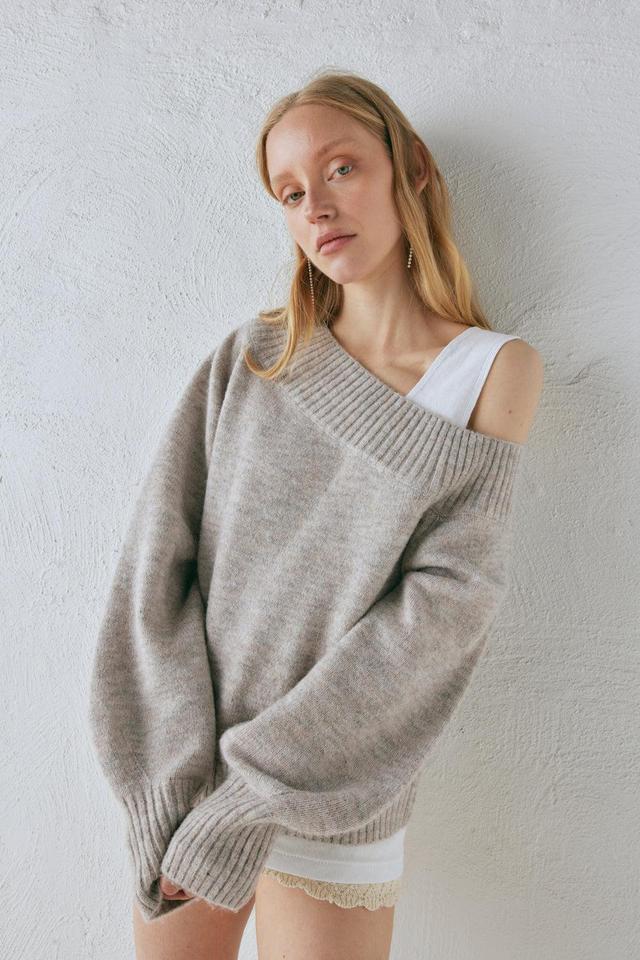 Alma Knit Jumper Grey Marle Product Image