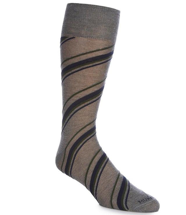 Murano Diagonal Stripe Crew Dress Socks Product Image