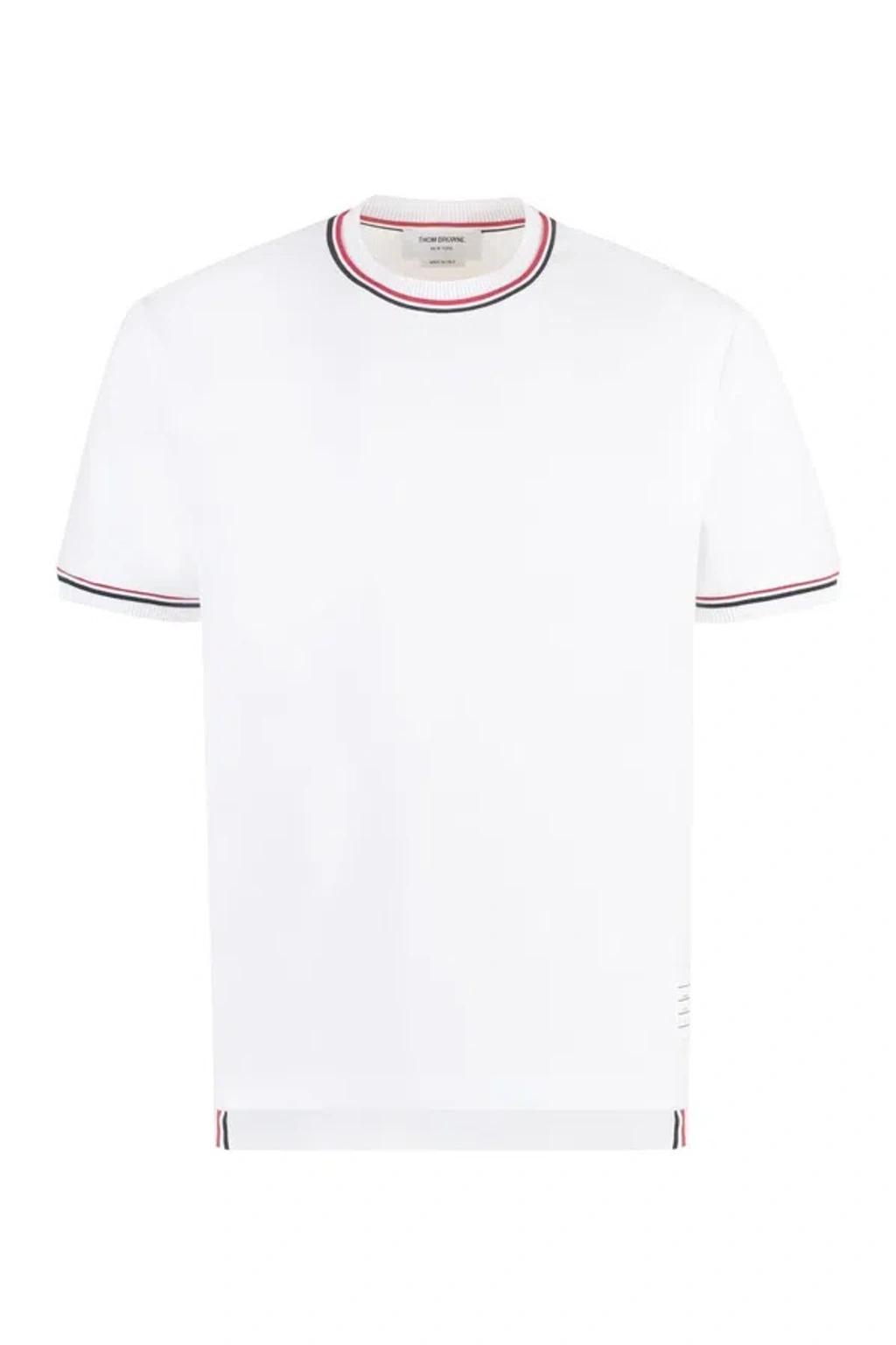 Cotton Crew-neck T-shirt In White Product Image