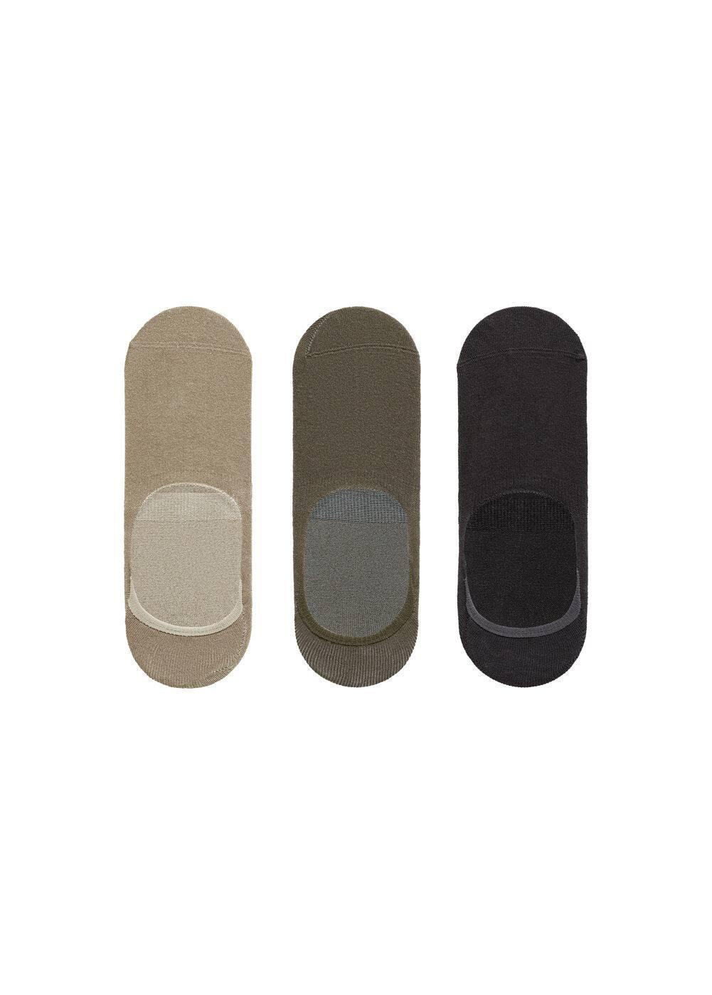 MANGO MAN - 3-pack of invisible socks khakiMen Product Image