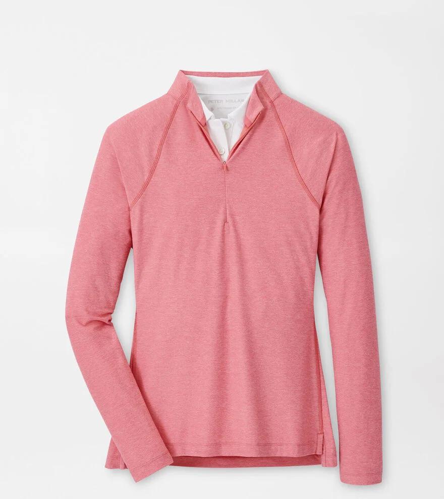 Peter Millar Womens Mlange Raglan-Sleeve Perth Layer | Color: Primrose | Size: XS Product Image