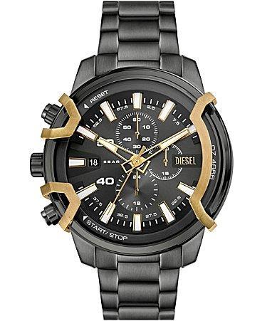 Diesel Mens Griffed Chronograph Gunmetal Stainless Steel Bracelet Watch Product Image