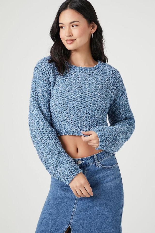 Marled Knit Cropped Sweater | Forever 21 Product Image