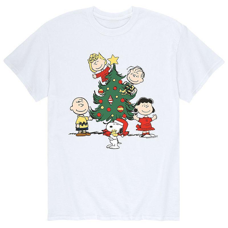 Hybrid Peanuts Mens Tee Shirts WHITE Peanuts Oh Christmas Tree Tee - Men, Big & Tall Product Image