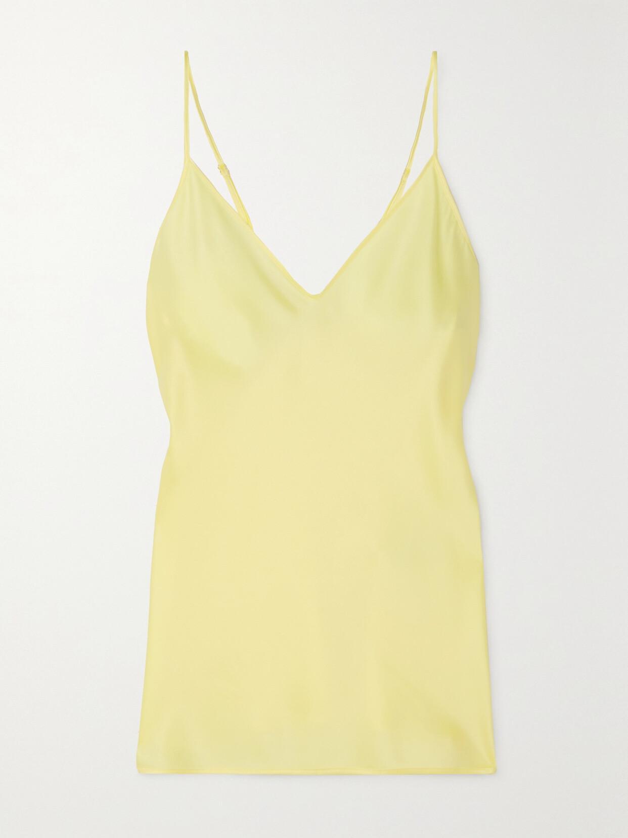 Leisure Lucca Stretch-silk Satin Camisole In 069 Yellow Product Image