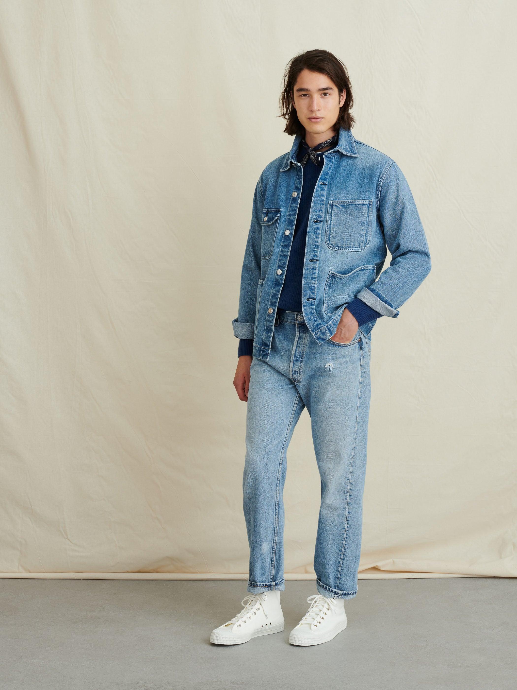 Work Jacket in Vintage Wash Denim Male Product Image