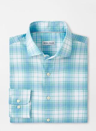 Peter Millar Mens Lynden Summer Soft Cotton Sport Shirt | Color: Cloud | Size: XXL Product Image