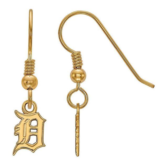 LogoArt Sterling Silver Detroit Tigers Extra-Small Dangle Earrings, Womens Gold Tone Product Image