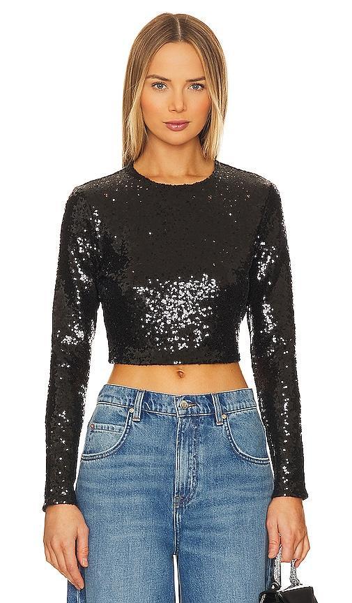 Commando Sequin Long Sleeve Crop Top Product Image