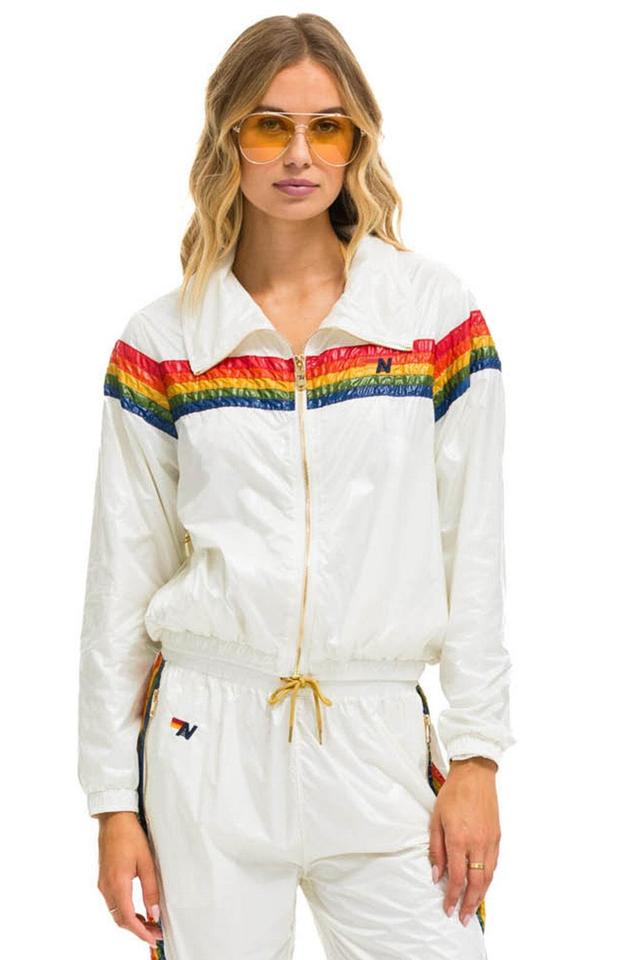 5 STRIPE WINDBREAKER - VINTAGE WHITE Female Product Image