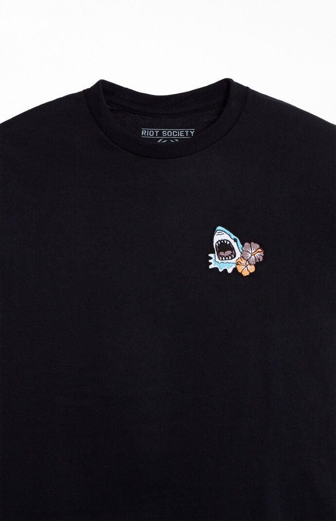 Riot Society Men's Floral Shark Embroidered T-Shirt Product Image