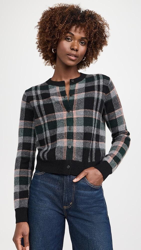 Vince Plaid Cashmere Cardigan | Shopbop Product Image