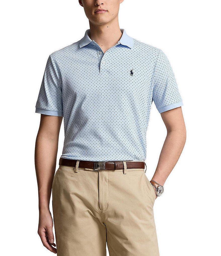 Polo Ralph Lauren Classic Fit Dot Print Soft Cotton Short Sleeve Polo Shirt Product Image