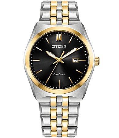 Men's Citizen Eco-DriveÂ® Corso Two-Tone Watch with Black Dial (Model: Bm7334-58E) Product Image