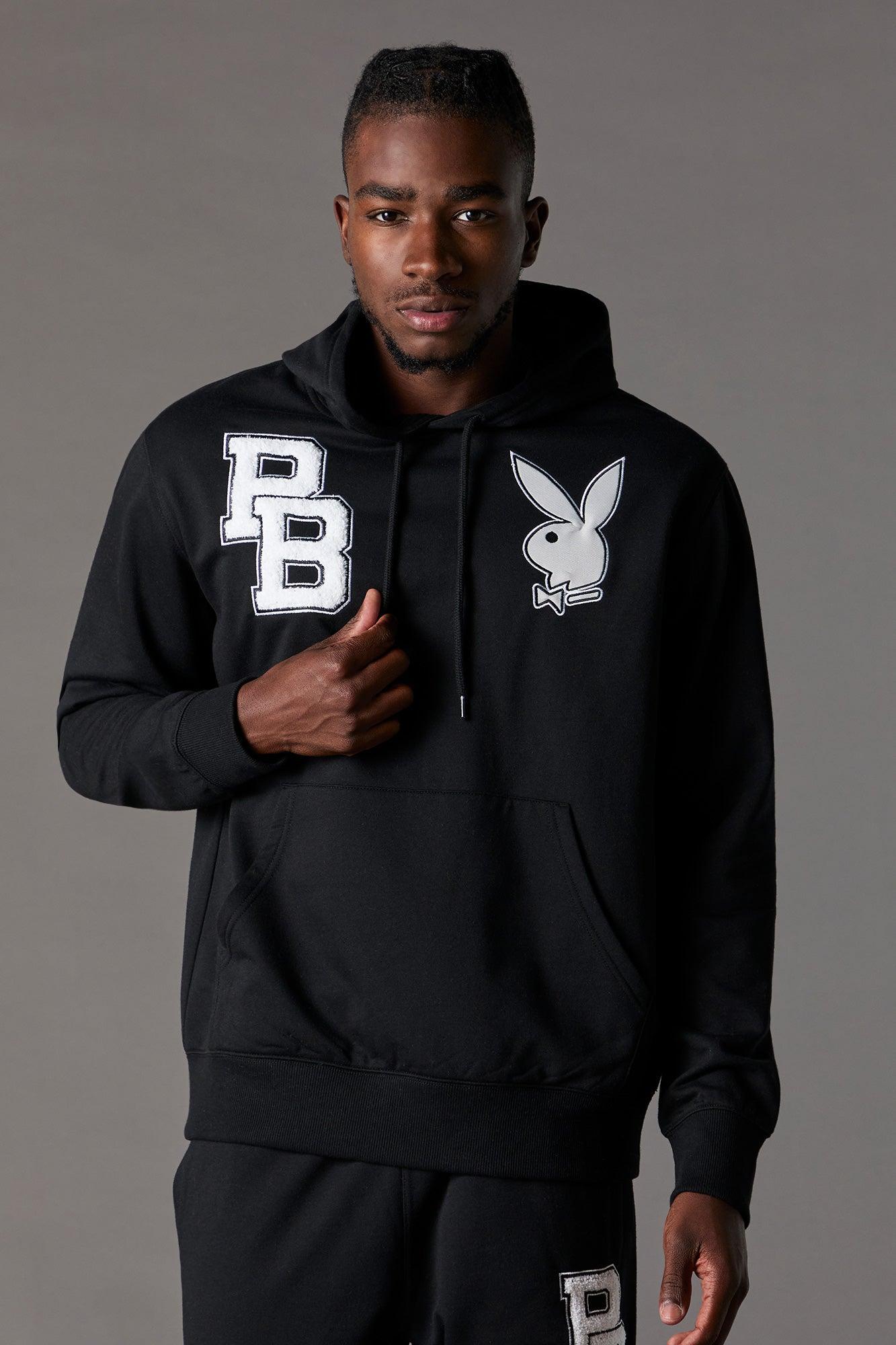 Playboy Embroidered Fleece Hoodie Male Product Image