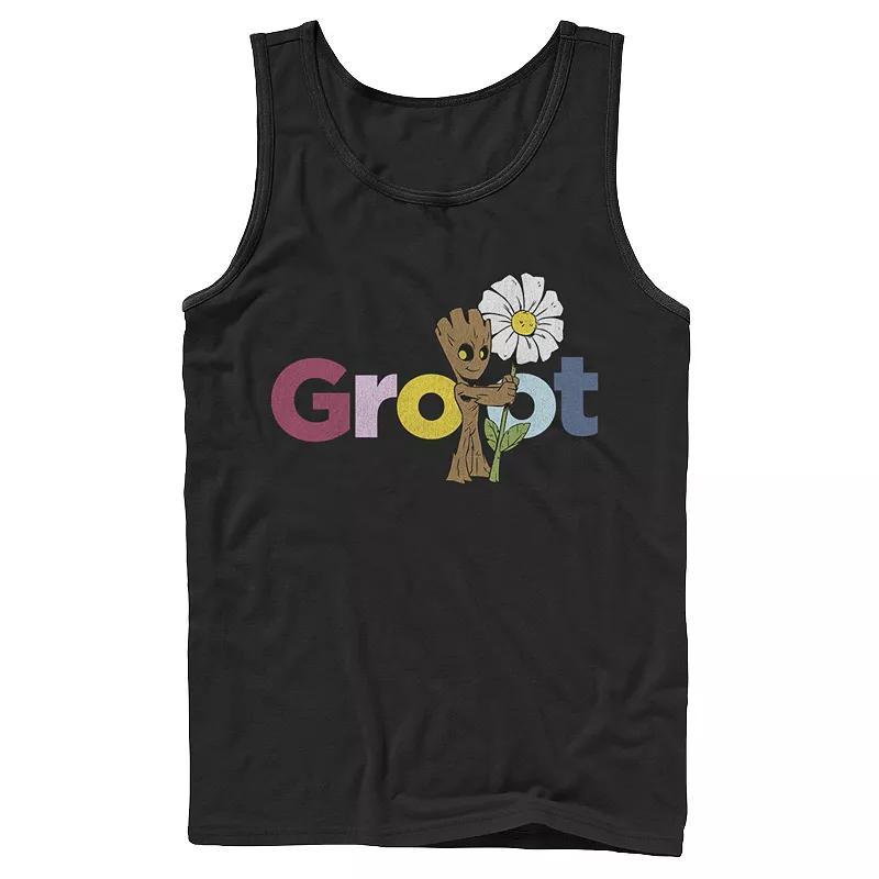 Mens Marvel Guardians Of The Galaxy Groot Flower Tank Top, Boys Product Image